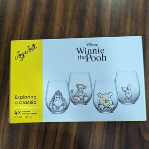 NEW Joy Jolt Disney Winnie The Pooh Stemless Drinking Glasses.